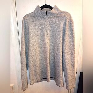 Apt. 9 Premium Flex Men's Medium Textured 1/4 Zip Gray Pullover